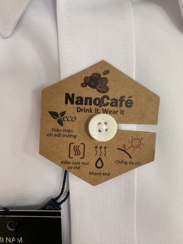 ÁO SƠ MI TRẮNG NGẮN TAY NANOCAFE CÓ TÚI AB255400NT
