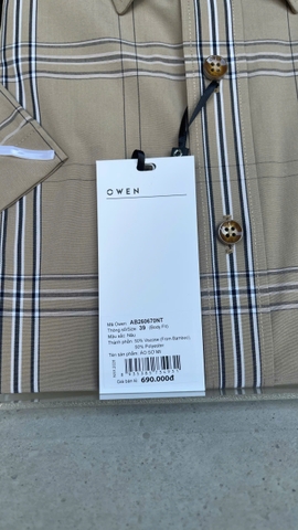 ÁO SƠ MI NGẮN TAY AB260670NT