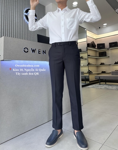 QUẦN TÂY XANH ĐEN POLY QRT231507