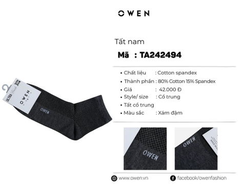 TẤT CỔ TRUNG XÁM ĐẬM TA242494