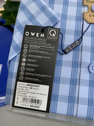 ÁO SƠ MI NGẮN TAY AB263016NT