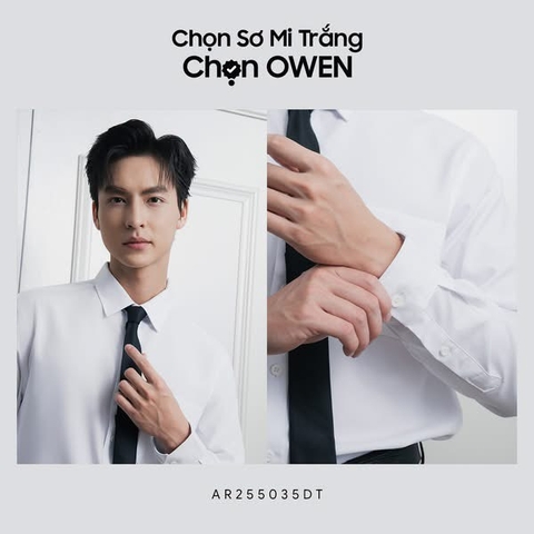 ÁO SƠ MI TRẮNG DÀI TAY NANO KHÔNG TÚI AS255301D