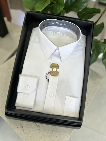 ÁO SƠ MI TRẮNG DÀI TAY POLYESTER CÓ TÚI AR250307DT