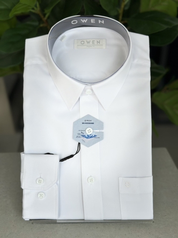 ÁO SƠ MI TRẮNG DÀI TAY NANO CÓ TÚI AR260500DTBF