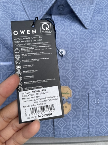 ÁO SƠ MI NGẮN TAY AB261039NT