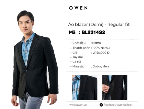 ÁO BLAZER ĐEN BL231492