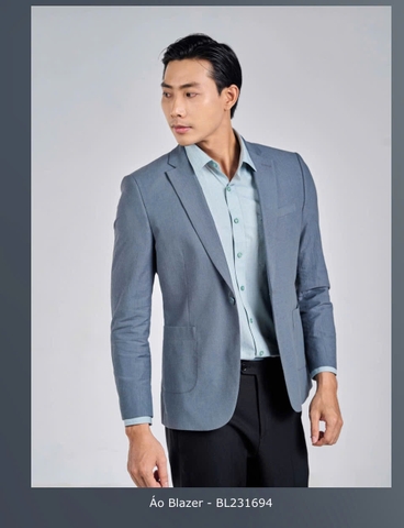 ÁO BLAZER SỌC XÁM ĐÁ BL231694