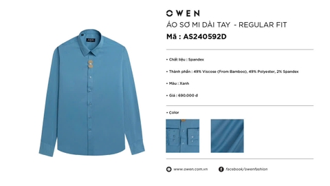ÁO SƠ MI DÀI TAY AS240592D
