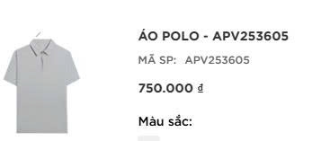 ÁO THUN POLO APV253605