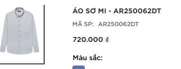 ÁO SƠ MI DÀI TAY AR250062DT