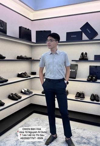 ÁO SƠ MI NGẮN TAY AB255077NT