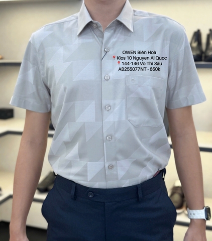 ÁO SƠ MI NGẮN TAY AB255077NT