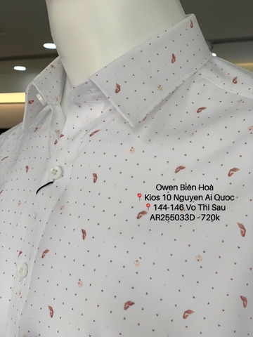 ÁO SƠ MI DÀI TAY AR255033D không túi