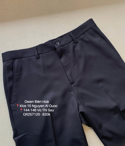 QUẦN TÂY XANH ĐEN 100% POLY QR257120