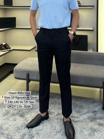 QUẦN TÂY ĐEN 100% POLY QR257119