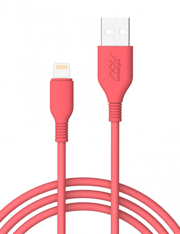CÁP INNOSTYLE JAZZY 1.5M USB-A TO LIGHTNING MFI IPHONE/IPAD/IPOD LIVING CORAL