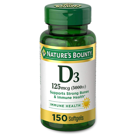 Nature Bounty Vitamin D3 5000IU Phát Triển Chiều Cao Dậy Thì