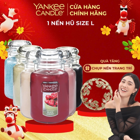 [CÔ BA TRÀ MY] - MUA NẾN HŨ SIZE L (632GRAM) TẶNG 1 CHỤP NẾN TRANG TRÍ TRỊ GIÁ 590.000Đ