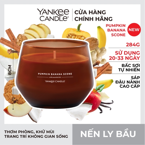 Nến ly bầu Yankee Candle mùi Pumpkin Banana Scone