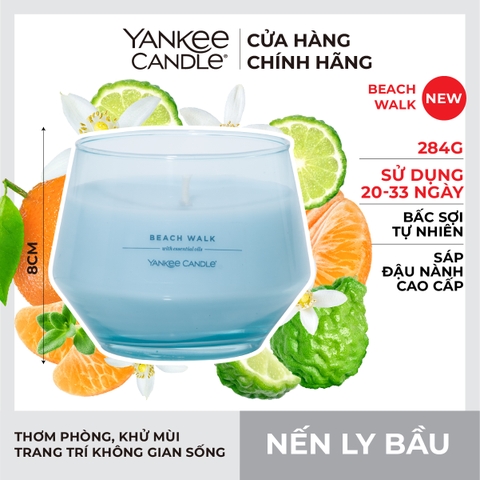 Nến ly bầu Yankee Candle mùi Beach Walk
