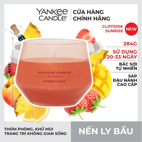 Nến ly bầu Yankee Candle mùi Cliffside Sunrise