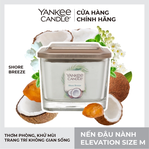 Nến thơm Yankee Candle, Nến ly vuông size M, Mùi Shore Breeze