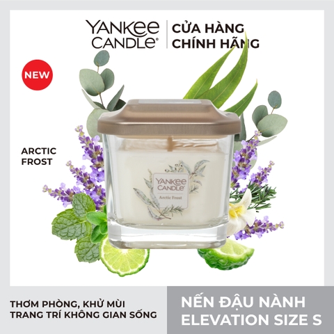 Nến thơm Yankee Candle, Nến ly vuông size S, Mùi Arctic Frost