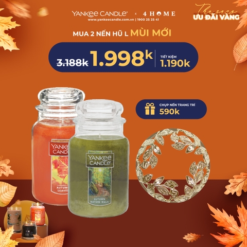 Mua 2 nến hũ L mùi mới