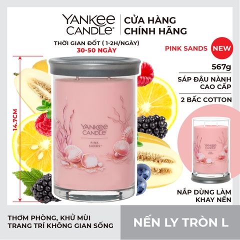 Nến ly tròn sáp đậu nành L - Pink Sand