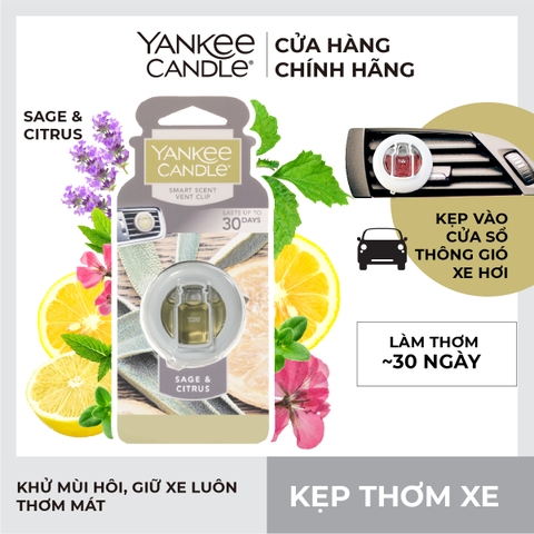 Kẹp thơm xe Yankee Candle, Mùi Sage & Citrus