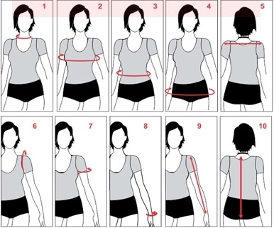 Hướng dẫn cách đo cơ thể để chọn size quần áo thiết kế