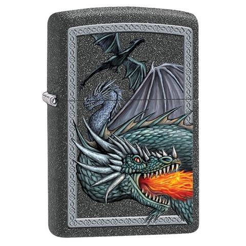 Bật lửa Zippo: Three Dragons - Iron Stone 79584