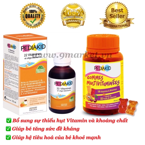 PEDIAKID 22 vitamin - Hàng Pháp