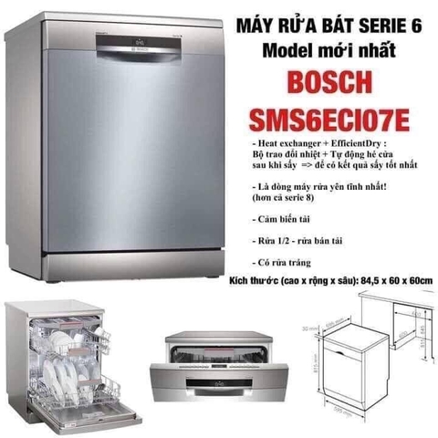 Máy rửa bát Bosch SMS6ECI07E