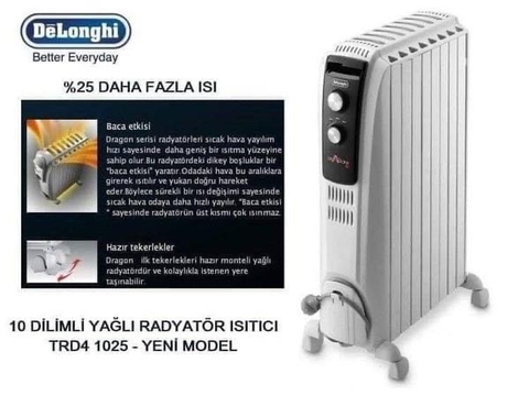 Máy sưởi dầu Delonghi Dragon 4 TRD4 1025