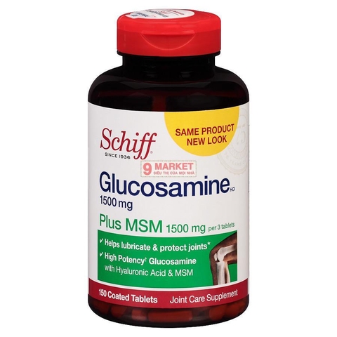 Viên uống bổ khớp Schiff Glucosamine 1500mg plus MSM - Hàng Mỹ