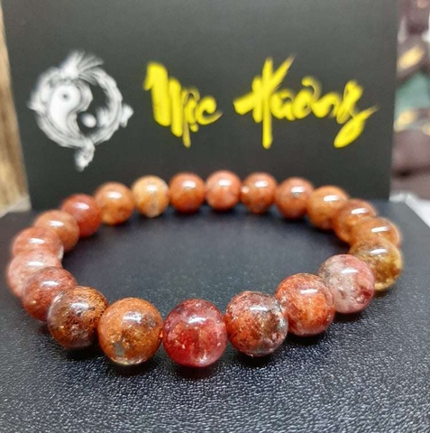 [ Mệnh Hỏa, Thổ ] - Thạch Anh Ưu Linh 8mm Màu Nâu Đỏ Vip 5A Chọn Cao Cấp