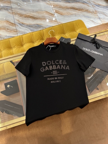 Áo phông T-shirt Dolce Gabbana logo DG Milano chấm bi ngực Like Auth on web