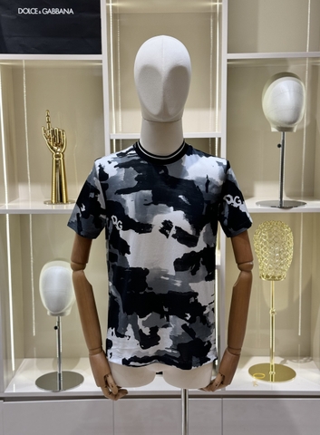 Áo phông T-shirt Dolce Gabbana họa tiết loang màu đen trắng Like Auth on web