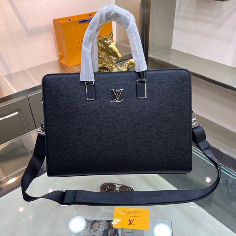 Túi cặp đeo chéo, cầm tay Louis Vuitton trơn logo LV size 38x29x7cm Like Auth on web fullbox bill thẻ