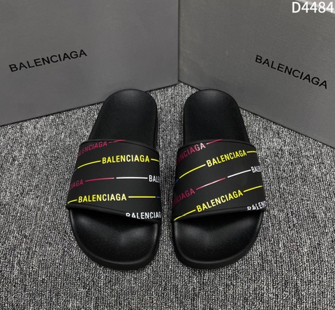 Dép lê quai ngang Balenciaga logo chữ màu Like Auth on web fullbox bill thẻ