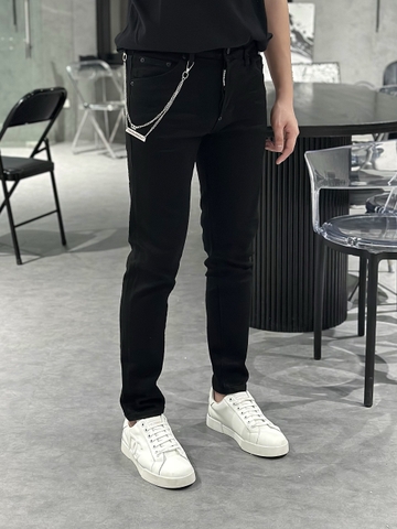 Quần Jean Dsquared2 Đen xích logo phối khóa zip túi Like Auth 1-1 on web