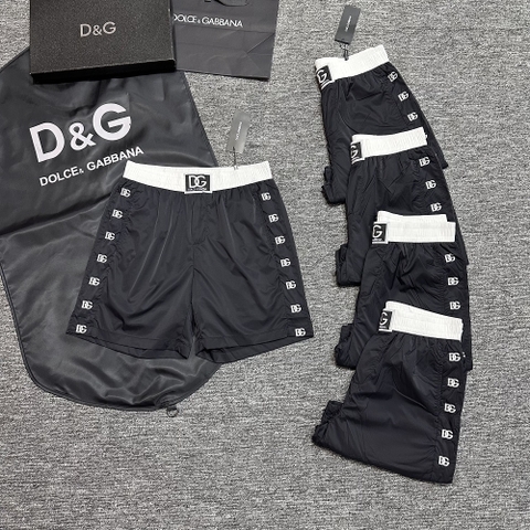 Quần short ngố đùi gió Dolce Gabbana logo DG thêu cạp sườn new 2024 Like Auth 1-1 on web