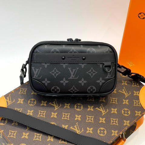 Túi Đeo Chéo Louis Vuitton LV Nano Alpha Bag Xám Đen vân hoa monogram 18.5x11x6.5cm Like Auth on web fullbox bill thẻ