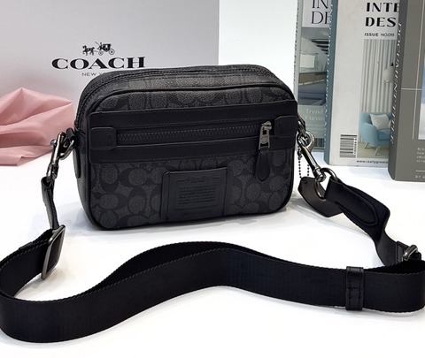 Túi đeo chéo Coach họa tiết full phối tag da Like Auth on web fullbox bill thẻ