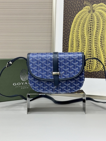 Túi đeo chéo Goyard Belvedera kẻ lưới Xanh Dương new 2024 Like Auth on web fullbox bill thẻ