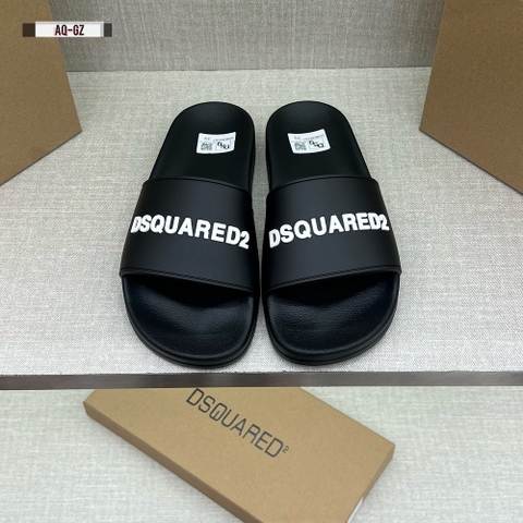 Dép lê quai ngang Dsquared2 logo nổi cao su Like Auth on web fullbox bill thẻ