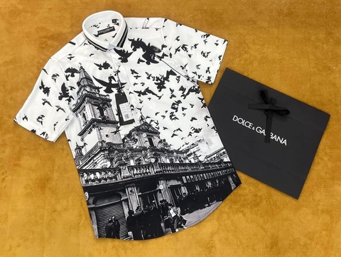 Áo sơ mi cộc tay Dolce Gabbana họa tiết thành phố new 2024 Like Auth 1-1 on web