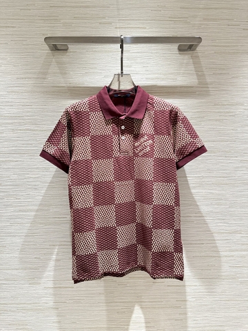 Áo polo Louis Vuitton Damier họa tiết Caro new 2024 Like Auth 1-1 on web