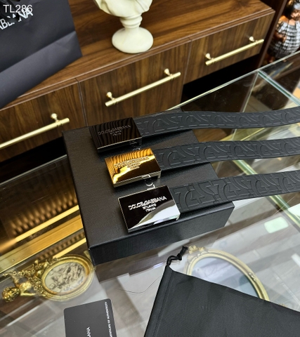 Thắt lưng, dây nịt, belt Dolce Gabbana mặt vuông tráng gương vân chìm new 2024 fullbox Like Auth 1-1 on web